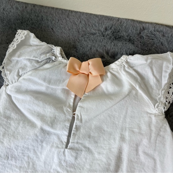 Flowy Floral Embroidered Top with Lace Details with Matching Leggings -0-3M - Picture 6 of 7